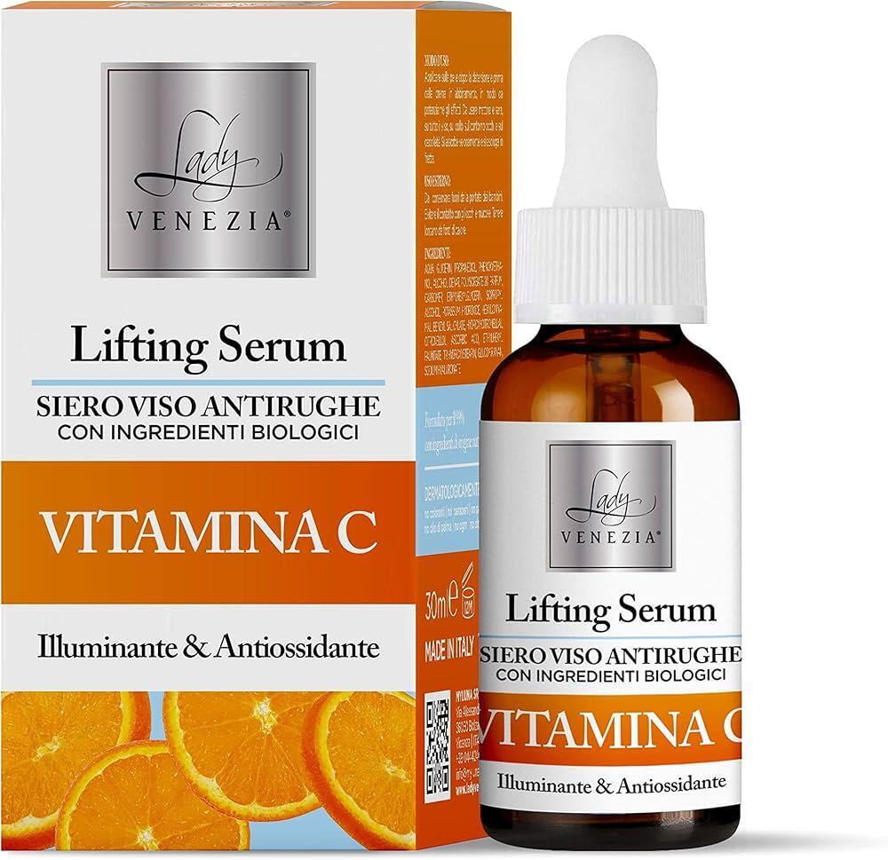 Lady Venezia Sérum Iluminante & Antioxidante con Vit.C y Ácido Hialurónico – Hidratación y Anti-Edad (30 ml)